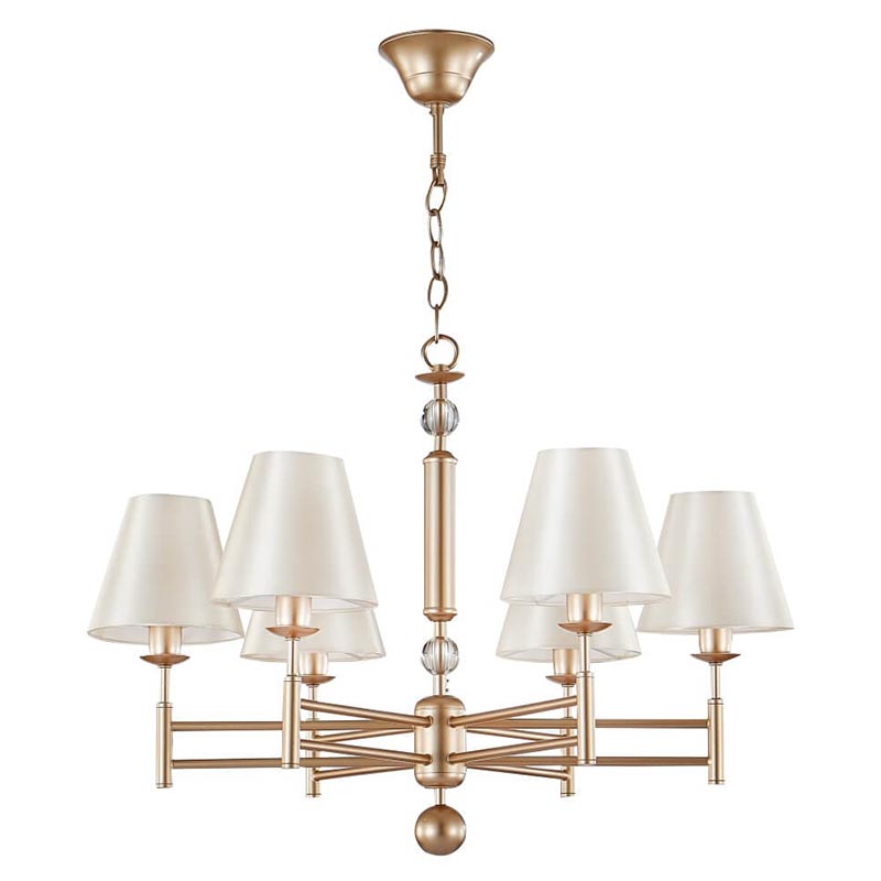 Люстра Sharma Chandelier 6 Золотой Бежевый Люстра Sharma Chandelier 6 Золотой Бежевый в Брянске | Loft Concept