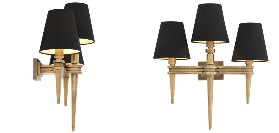 Бра Wall Lamp Waterloo Triple Brass Бра Wall Lamp Waterloo Triple Brass - Loft-Concept в Брянске