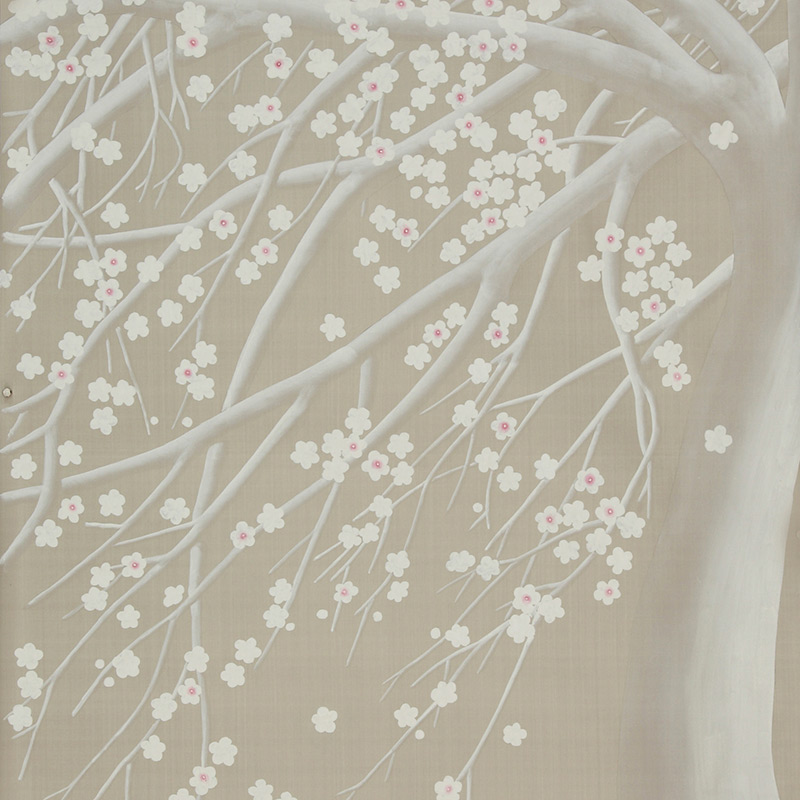 Обои ручная роспись Windswept Blossom Blossom on Lead Grey dyed silk Обои ручная роспись Windswept Blossom Blossom on Lead Grey dyed silk в Брянске | Loft Concept