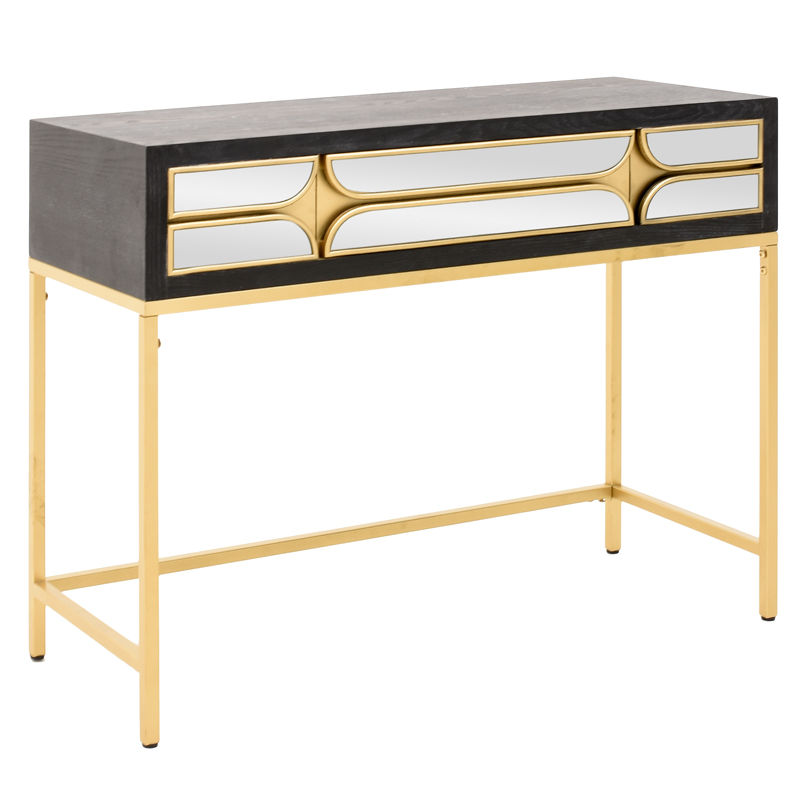 Консоль Eloisa Console Золотой Черный Консоль Eloisa Console Золотой Черный в Брянске | Loft Concept