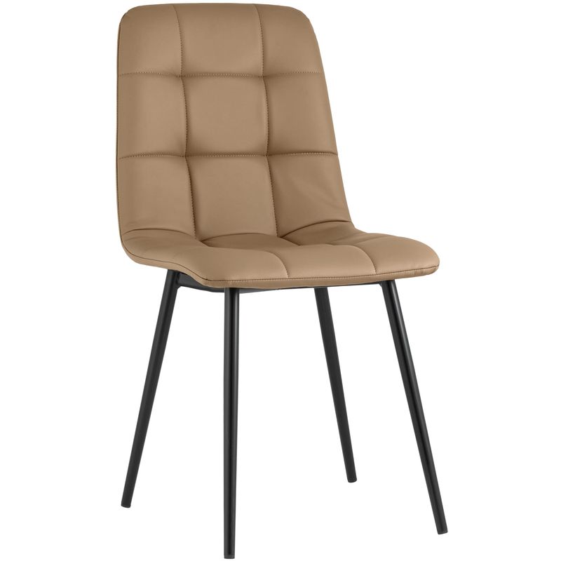 Стул NANCY S Chair Экокожа Цвет Капучино Бежевый Черный Стул NANCY S Chair Экокожа Цвет Капучино Бежевый Черный в Брянске | Loft Concept