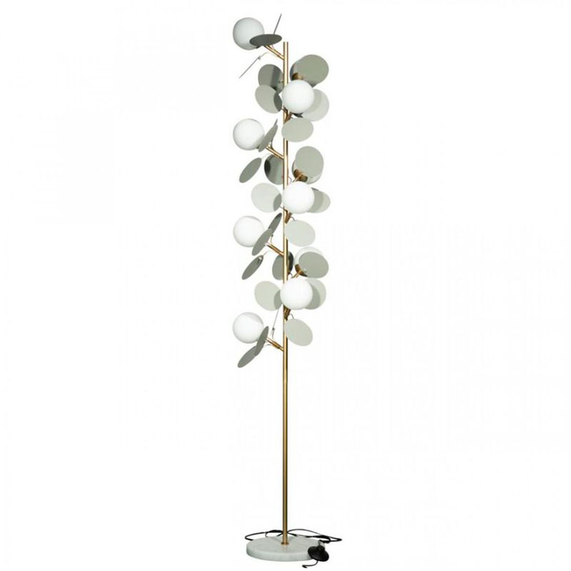 Торшер MATISSE Floor Lamp Gray Серый Золотой Белый Торшер MATISSE Floor Lamp Gray Серый Золотой Белый в Брянске | Loft Concept