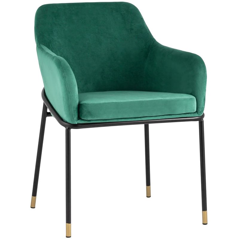 Стул Sandra Chair Зеленый Велюр Зеленый Черный Стул Sandra Chair Зеленый Велюр Зеленый Черный в Брянске | Loft Concept