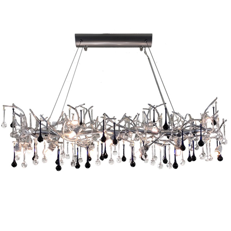 Люстра Waterfall Chandelier Crystal Silver Drops Серебряный Прозрачный в Брянске | Loft Concept 