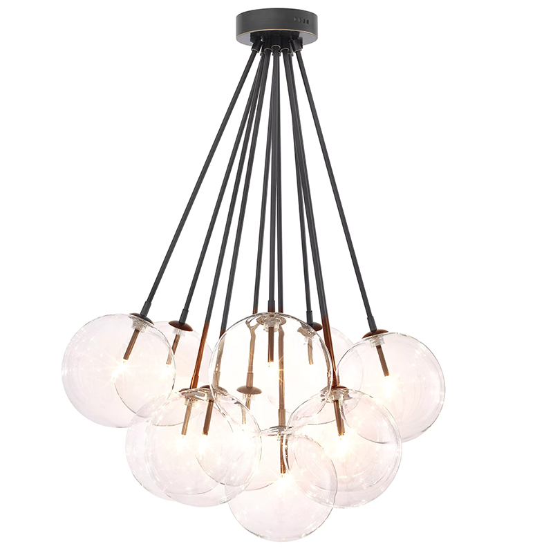 Люстра Eichholtz Ceiling Lamp Molecule Bronze Прозрачное Стекло Темная бронза Люстра Eichholtz Ceiling Lamp Molecule Bronze Прозрачное Стекло Темная бронза в Брянске | Loft Concept