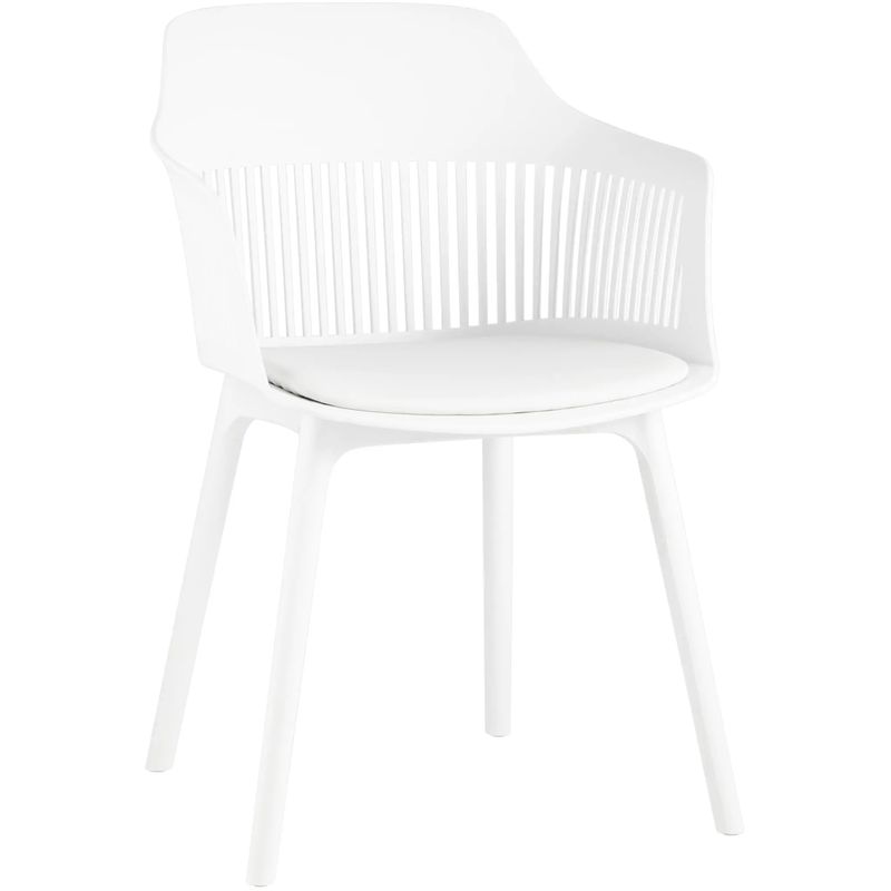 Стул Crocus Chair Белый цвет Подушка эко-кожа Белый Стул Crocus Chair Белый цвет Подушка эко-кожа Белый в Брянске | Loft Concept