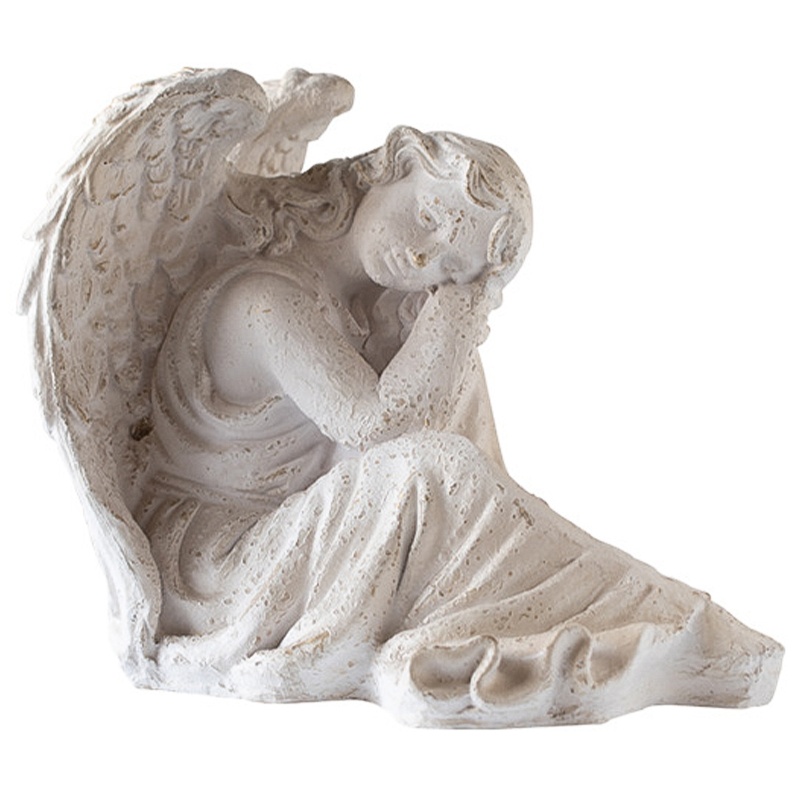 Статуэтка Angel Sitting Provence Statuette Белый Статуэтка Angel Sitting Provence Statuette Белый в Брянске | Loft Concept