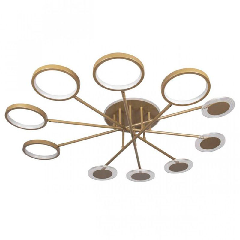 Люстра светодиодная BENDIK LIGHTING Gold 10 плафонов Золотой Прозрачный Люстра светодиодная BENDIK LIGHTING Gold 10 плафонов Золотой Прозрачный в Брянске | Loft Concept