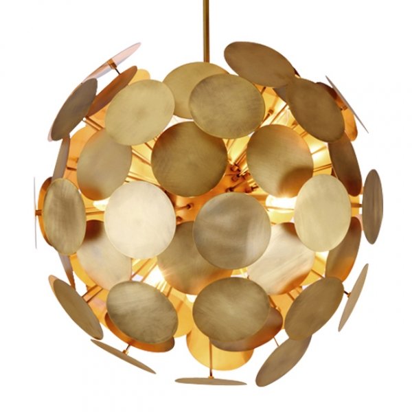 Люстра Metal Disc Chandelier Латунь Люстра Metal Disc Chandelier Латунь в Брянске | Loft Concept