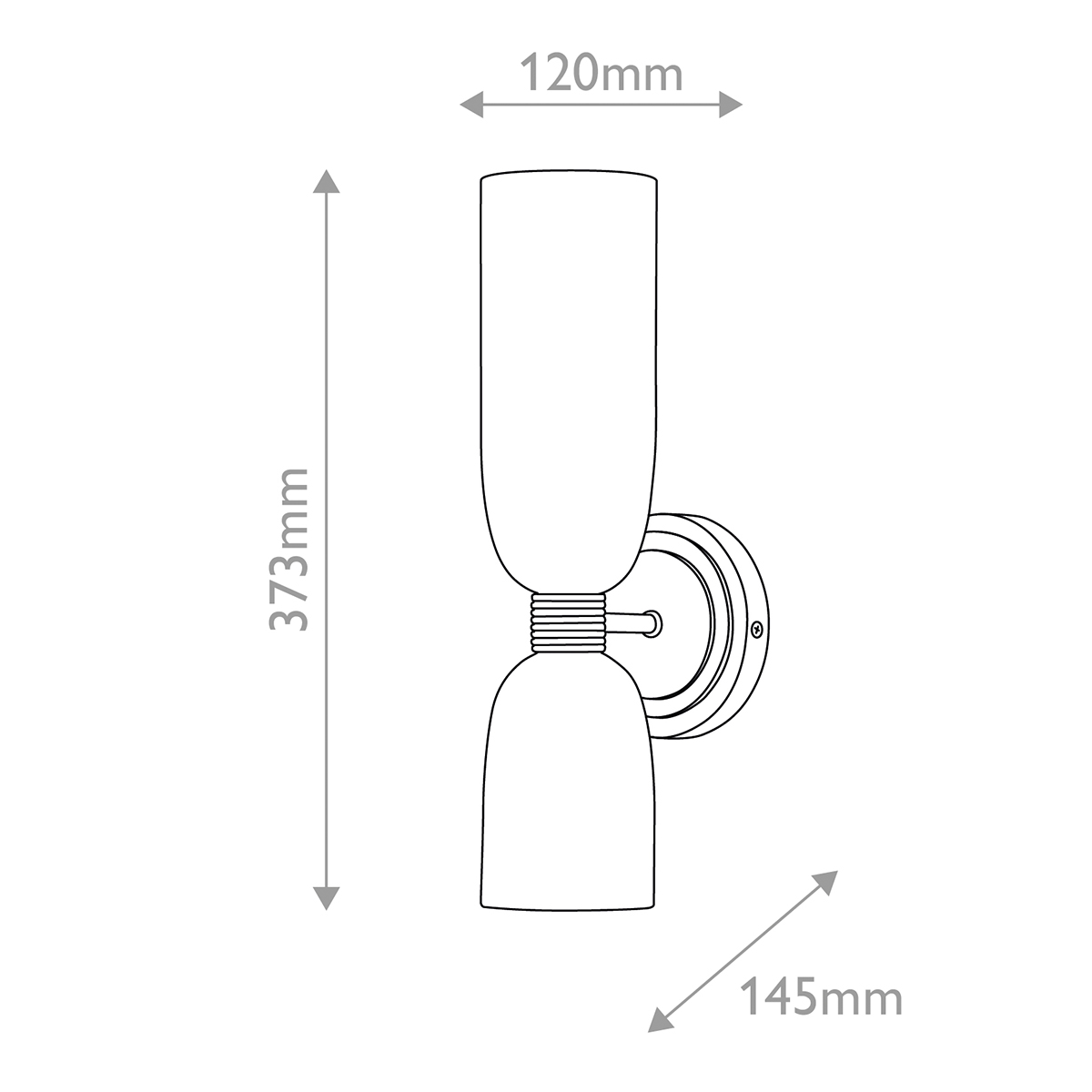 Бра для ванных комнат вертикальное с двумя матовыми белыми стеклянными плафонами Hinkley в Брянске