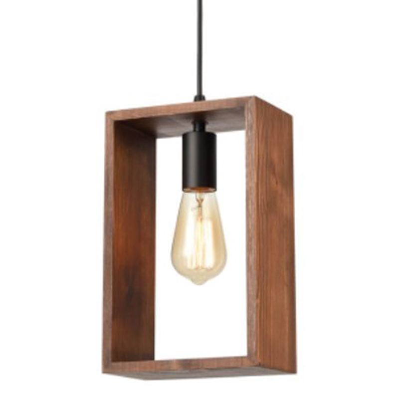 Подвесной светильник Bismark Wooden Коричневый Черный Подвесной светильник Bismark Wooden Коричневый Черный в Брянске | Loft Concept
