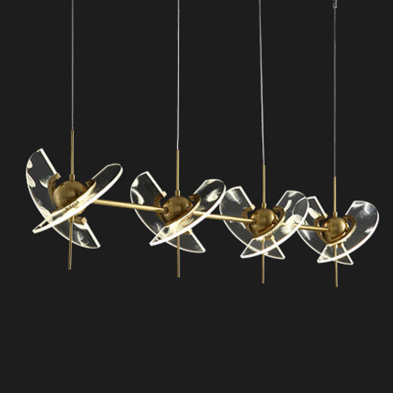 Люстра FLY Chandelier line Латунь Прозрачный Люстра FLY Chandelier line Латунь Прозрачный в Брянске | Loft Concept