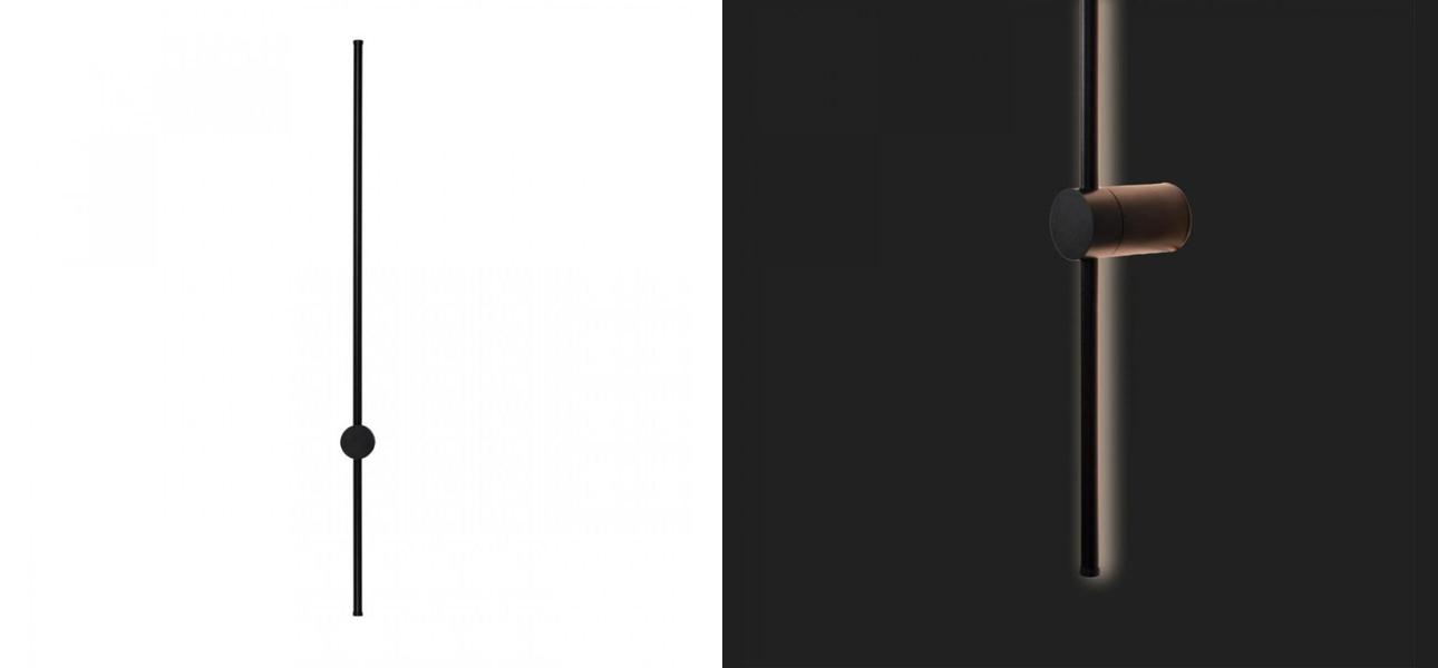 Бра светодиодное Trumpet Tube Fully Black - фото №2