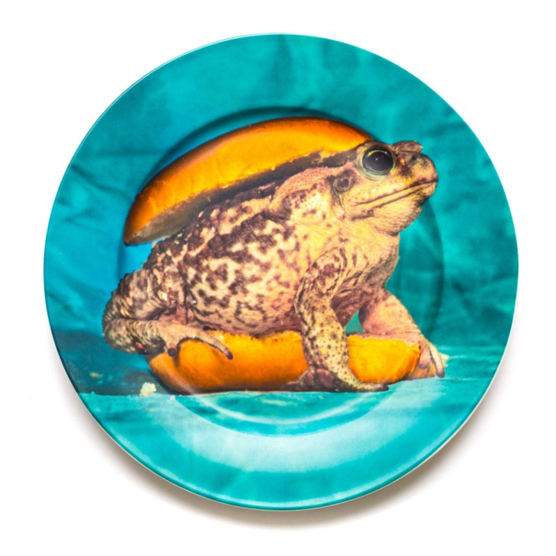 Тарелка Seletti Porcelain Plate Toad Бирюзовый Тарелка Seletti Porcelain Plate Toad Бирюзовый в Брянске | Loft Concept
