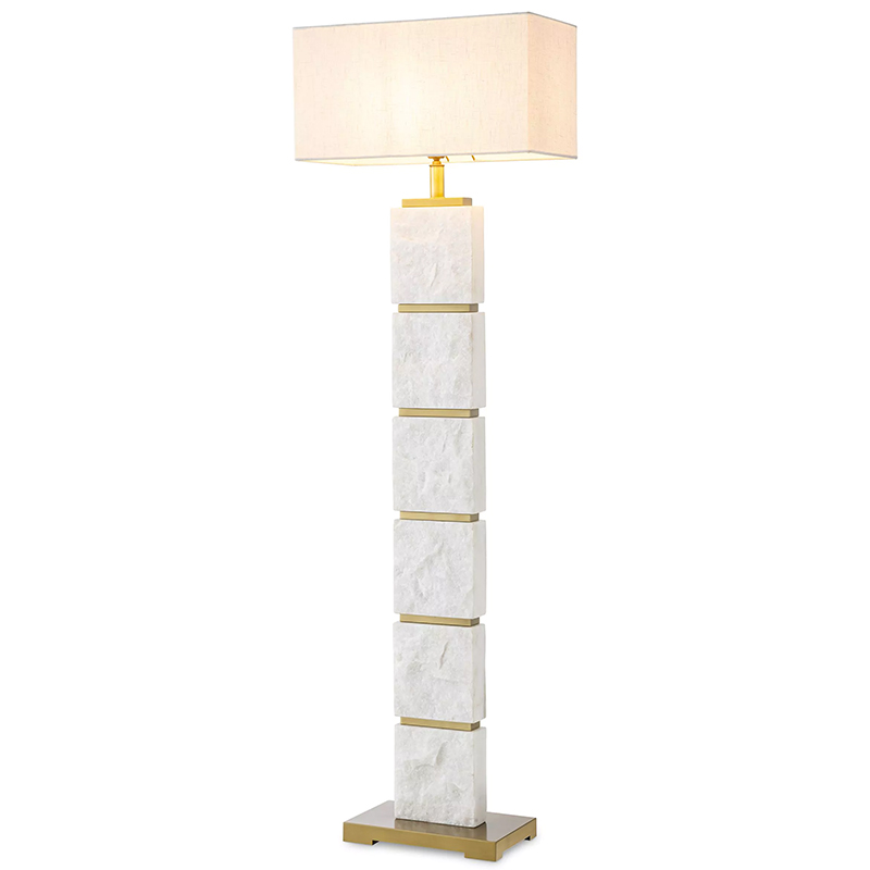 Торшер Eichholtz Floor Lamp Newton Marble Белый Мрамор Bianco Кремовый Латунь Торшер Eichholtz Floor Lamp Newton Marble Белый Мрамор Bianco Кремовый Латунь в Брянске | Loft Concept