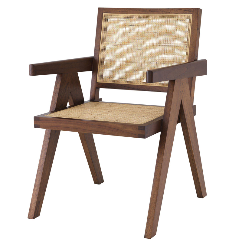 Стул Eichholtz Dining Chair Aristide brown Коричневый Бежевый Стул Eichholtz Dining Chair Aristide brown Коричневый Бежевый в Брянске | Loft Concept