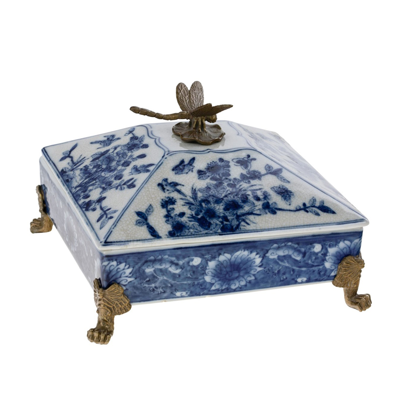 Шкатулка Dragonfly Holder bronze Бронза Белый в Брянске | Loft Concept 