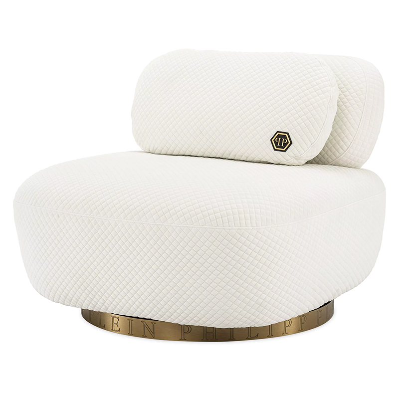 Кресло Philipp Plein Chair Signature White Белый Золотой Кресло Philipp Plein Chair Signature White Белый Золотой в Брянске | Loft Concept