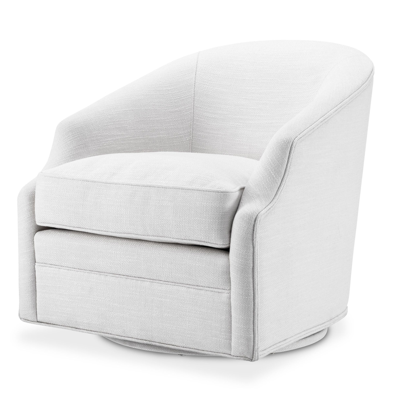 Кресло Eichholtz Swivel Chair Gustav Белый Кресло Eichholtz Swivel Chair Gustav Белый в Брянске | Loft Concept