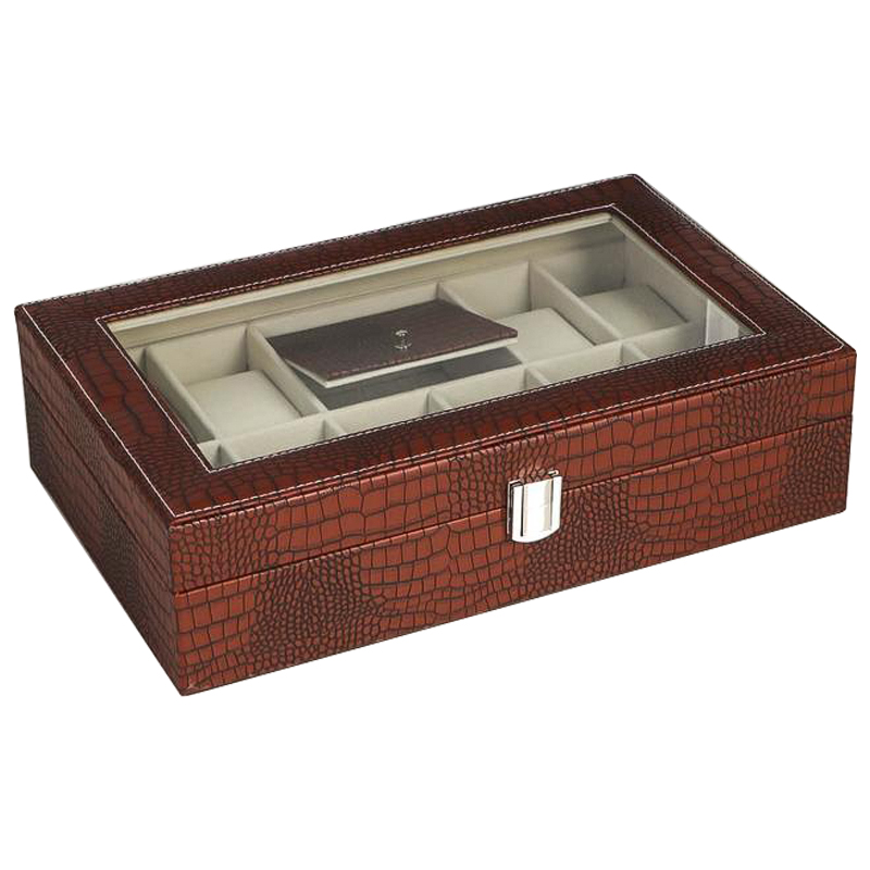Шкатулка для часов Eyre Watch Box Коричневый Бежевый Шкатулка для часов Eyre Watch Box Коричневый Бежевый в Брянске | Loft Concept