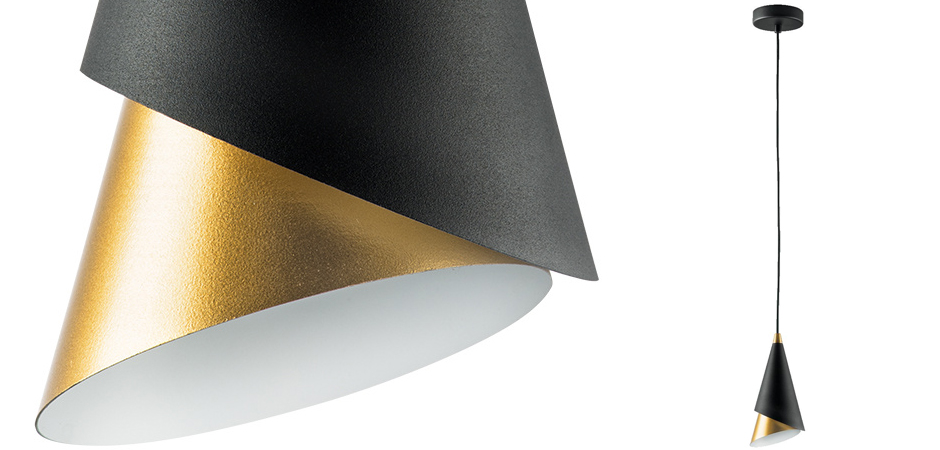 Подвесной светильник Lucio Black and Gold One Подвесной светильник Lucio Black and Gold One - Loft-Concept в Брянске