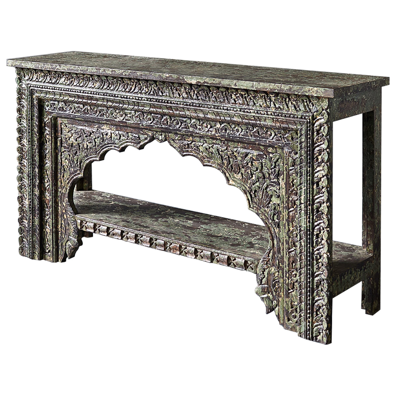Консоль Manju Console Античный зеленый Консоль Manju Console Античный зеленый в Брянске | Loft Concept