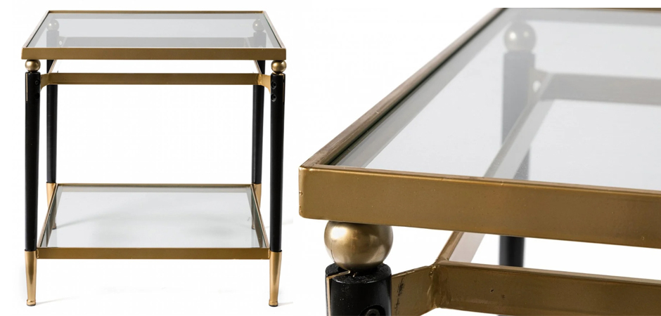 Приставной столик Black & Gold Table two-tier Приставной столик Black & Gold Table two-tier - Loft-Concept в Брянске