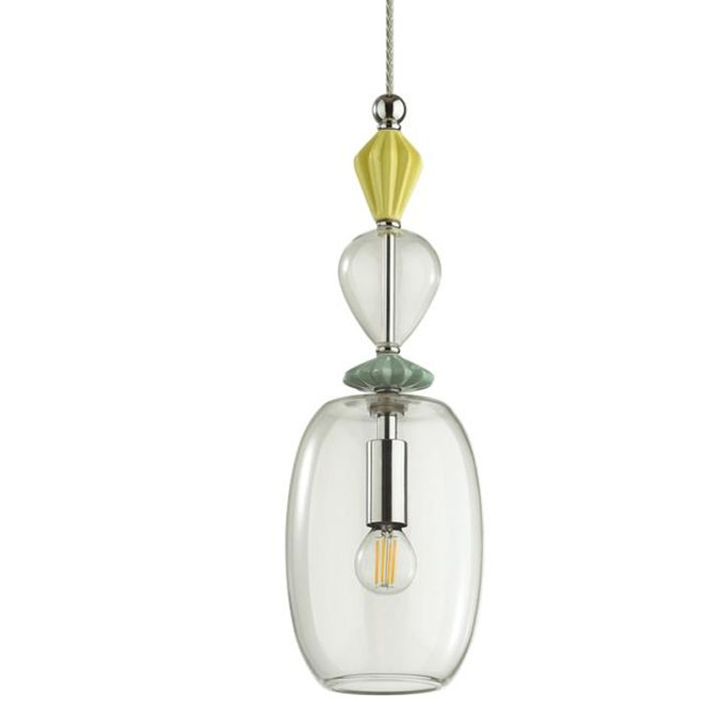 Подвесной светильник Iris Glas hanging lamp candy B chrome Прозрачное Стекло Прозрачный желтый Голубой Хром Прозрачный зеленый Подвесной светильник Iris Glas hanging lamp candy B chrome Прозрачное Стекло Прозрачный желтый Голубой Хром Прозрачный зеленый в Брянске | Loft Concept