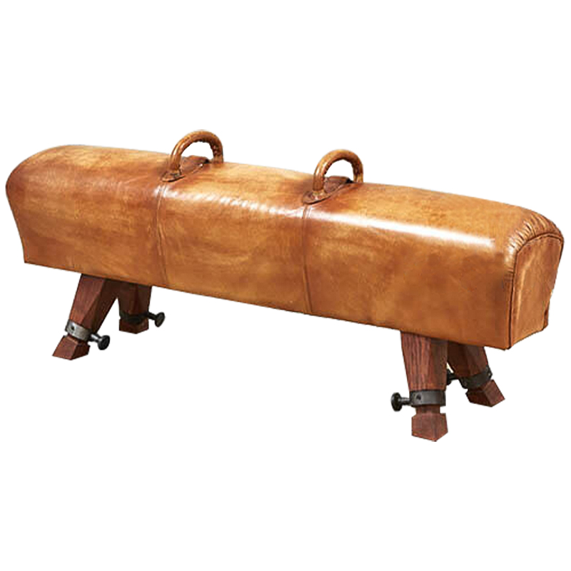 Козлик дизайнерский Leather Gymnastic Goat Loft Коричневый Карамель Графит Козлик дизайнерский Leather Gymnastic Goat Loft Коричневый Карамель Графит в Брянске | Loft Concept