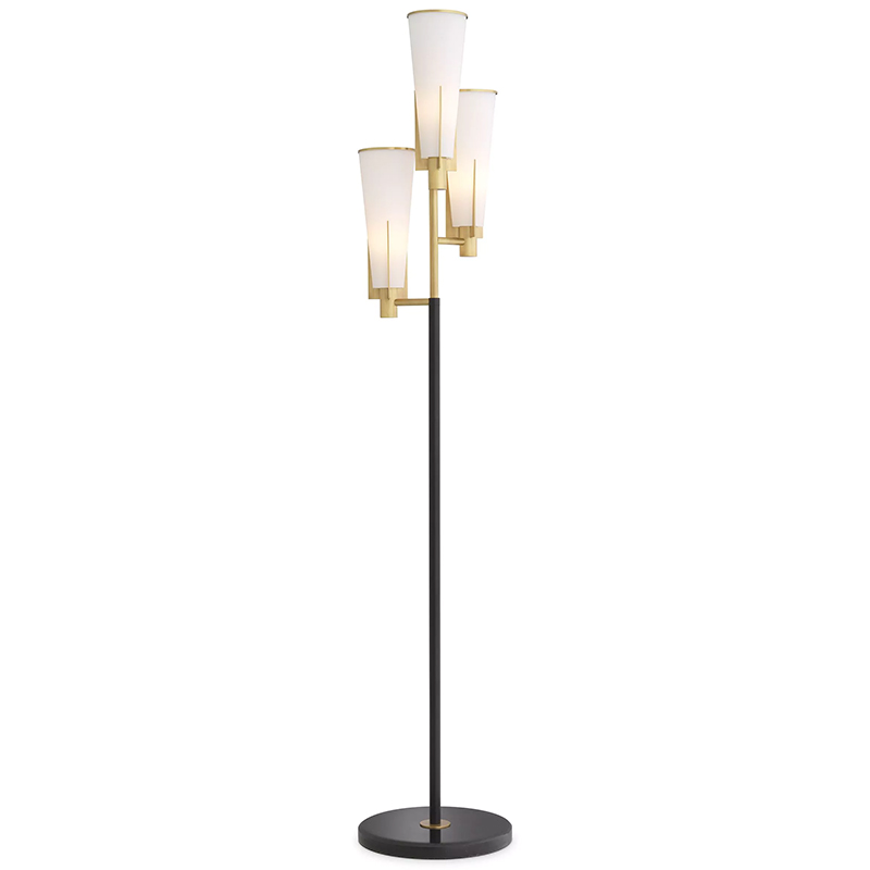 Торшер Eichholtz Floor Lamp Dino Белый Латунь Черный Мрамор Nero Торшер Eichholtz Floor Lamp Dino Белый Латунь Черный Мрамор Nero в Брянске | Loft Concept