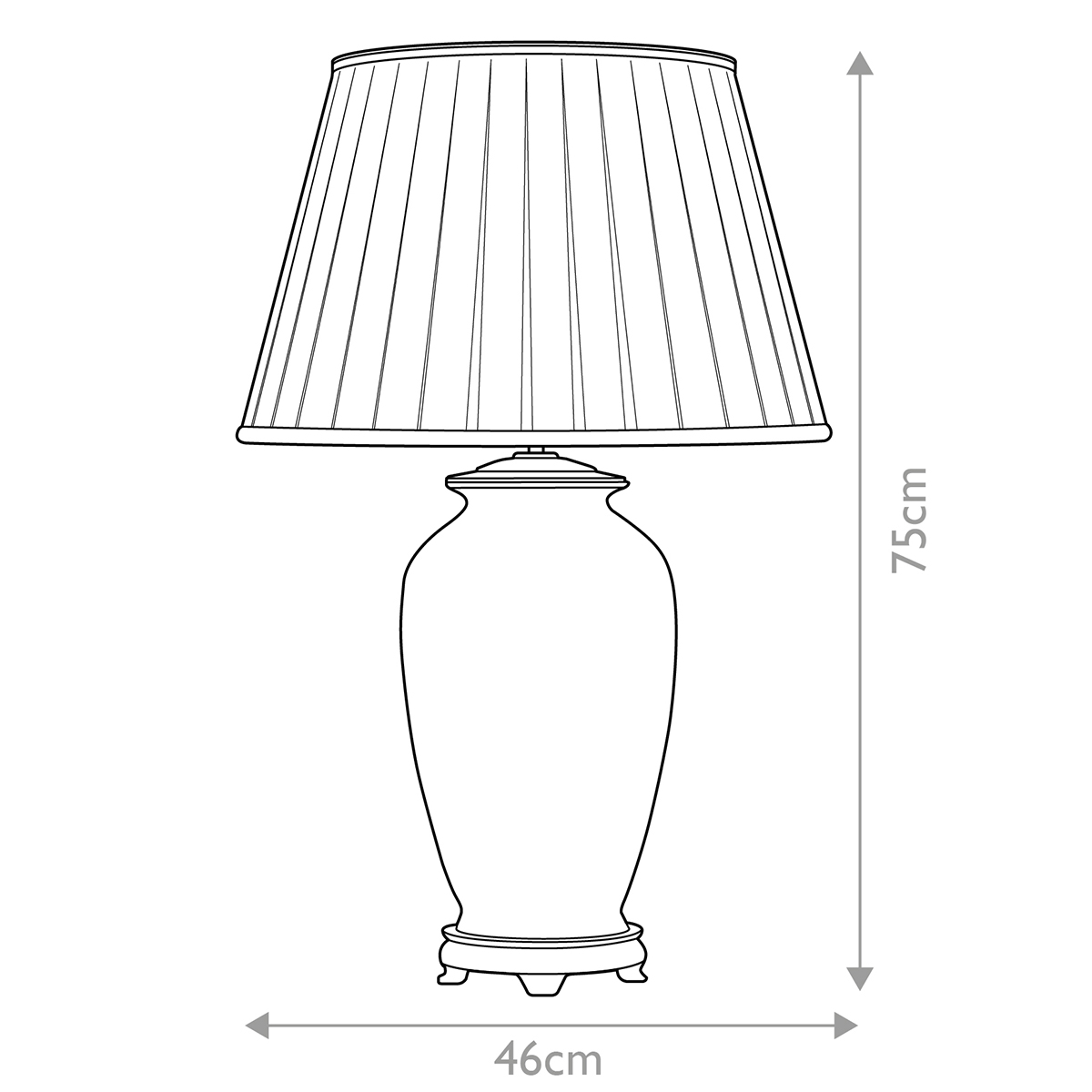 Настольная лампа восточная с основанием из керамики серебряная с цветочным и лиственным декором и белым плиссированным абажуром Elstead Lighting в Брянске