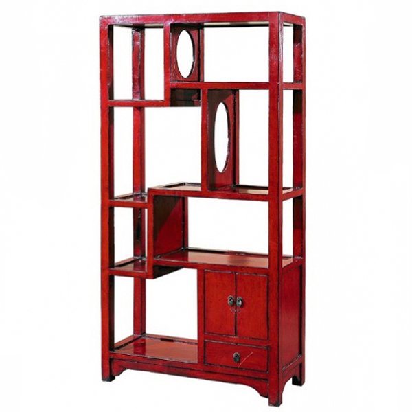 Красный китайский стеллаж countless treasures Красный (Red) Красный китайский стеллаж countless treasures Красный (Red) в Брянске | Loft Concept