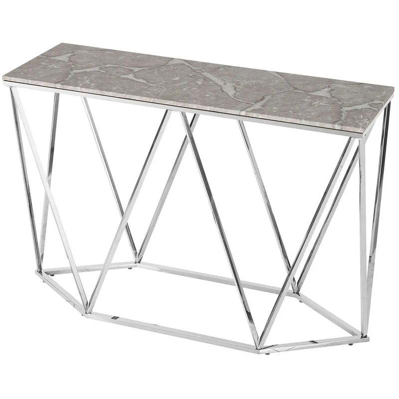 Консоль Kovaldzhi Collection Frame Geometry Silver Бежево-серый Белый Мрамор Bianco Серебряный Консоль Kovaldzhi Collection Frame Geometry Silver Бежево-серый Белый Мрамор Bianco Серебряный в Брянске | Loft Concept