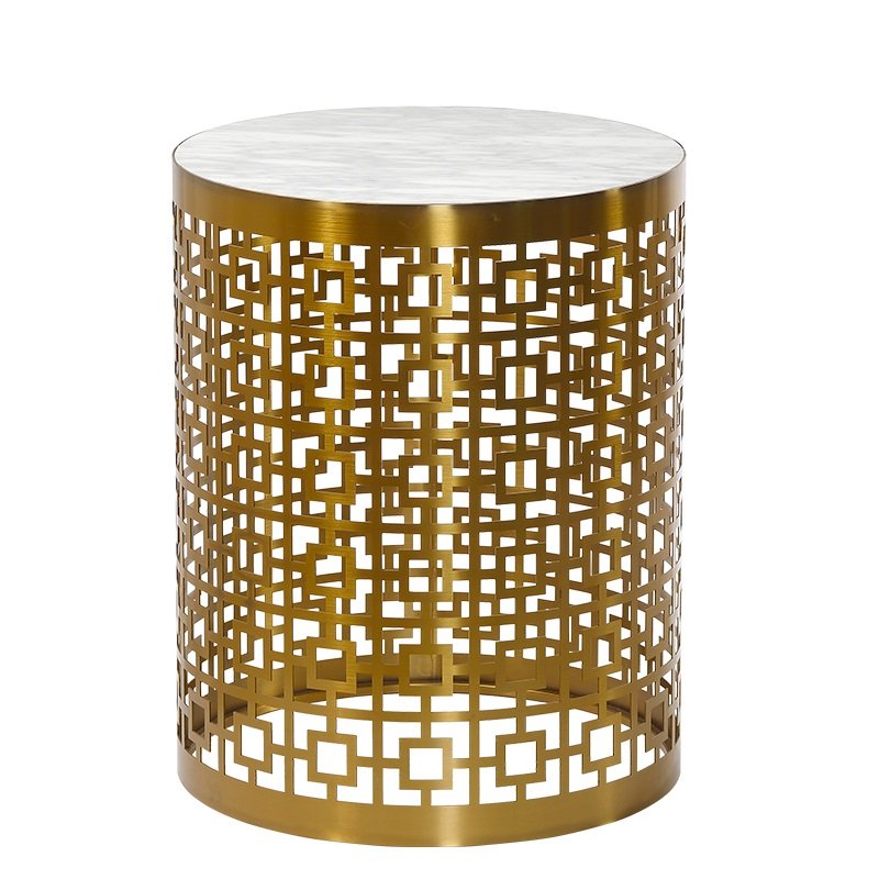 Приставной стол Artesia Side Table Table White Глянцевое золото Белый в Брянске | Loft Concept 