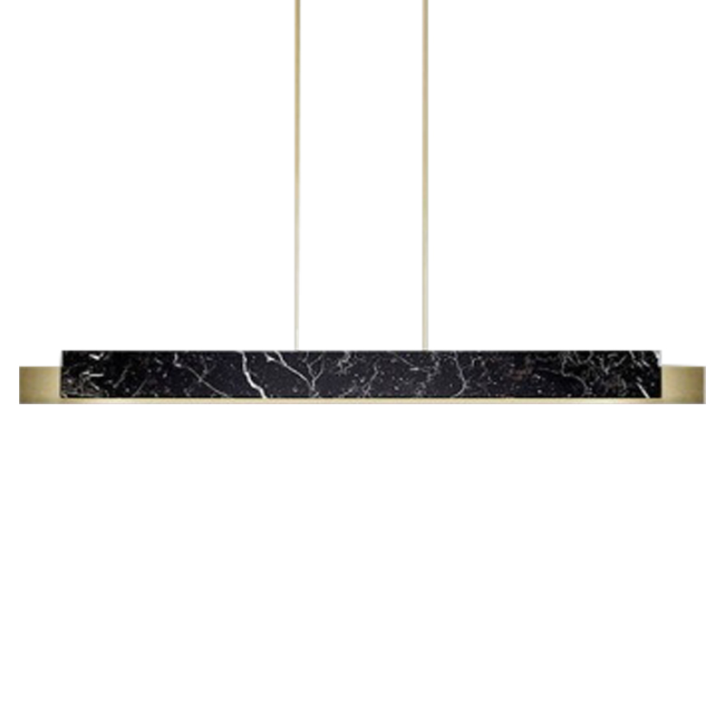 Люстра Leonce Marble Linear Chandelier Brass Черный Мрамор Nero Латунь Люстра Leonce Marble Linear Chandelier Brass Черный Мрамор Nero Латунь в Брянске | Loft Concept