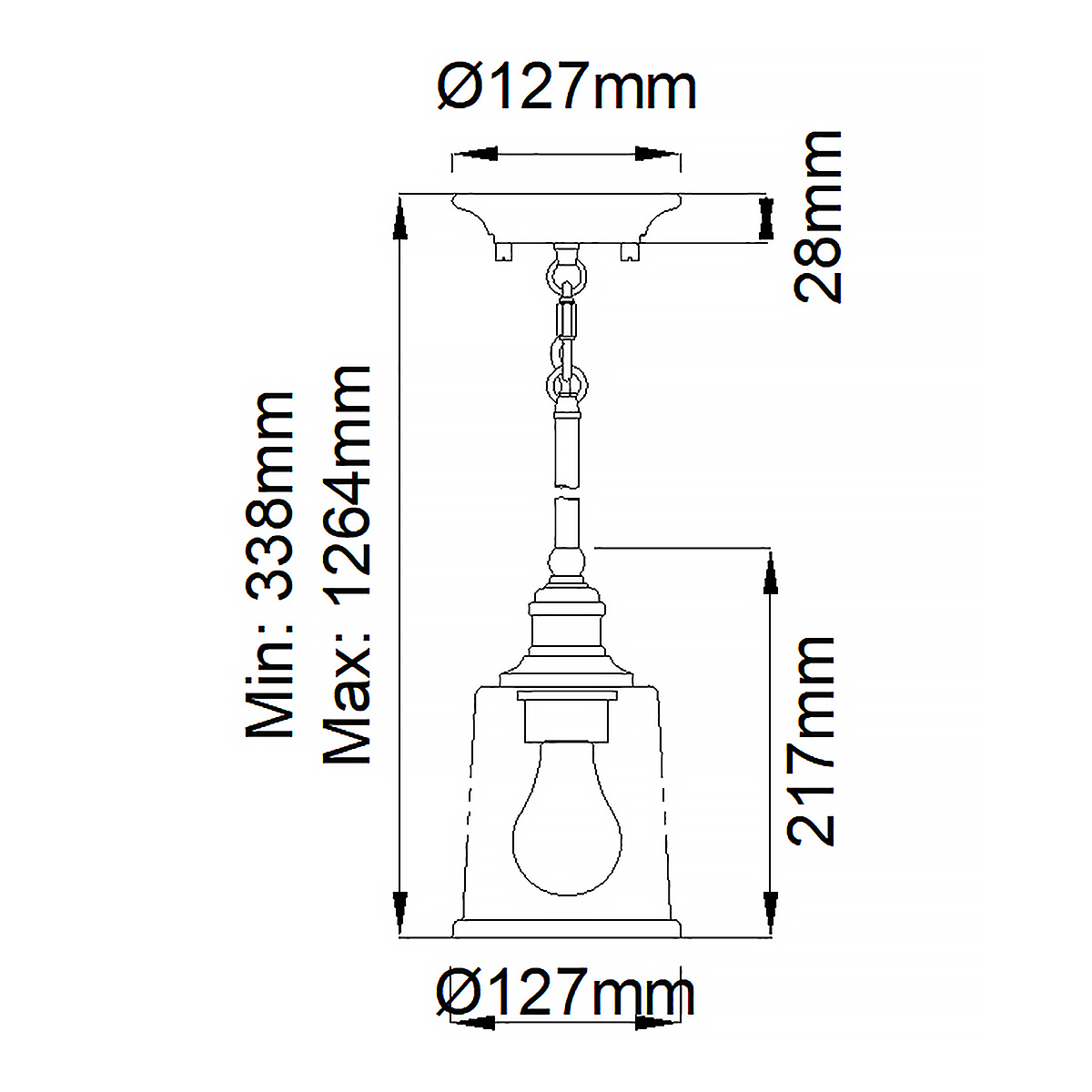 Подвесной светильник со стеклянным плафоном в форме колокола с эффектом пузырьков Kichler в Брянске