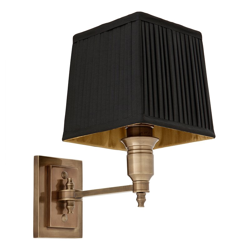 Бра Wall Lamp Lexington Single Brass+Black Латунь Античная полированная Черный Бра Wall Lamp Lexington Single Brass+Black Латунь Античная полированная Черный в Брянске | Loft Concept