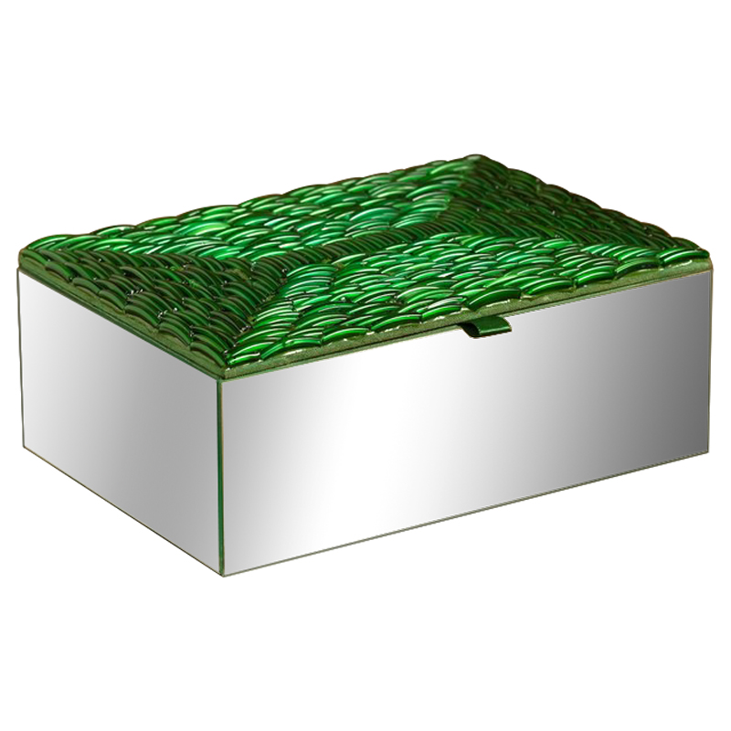 Шкатулка Green Scales Mirrored Box Зеленый Зеркало Шкатулка Green Scales Mirrored Box Зеленый Зеркало в Брянске | Loft Concept