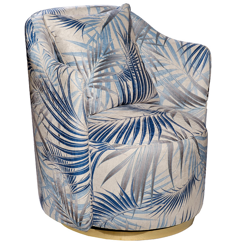 Кресло Foliage Grey Armchair Серый Бежево-серый Синий Голубой Золотой Кресло Foliage Grey Armchair Серый Бежево-серый Синий Голубой Золотой в Брянске | Loft Concept