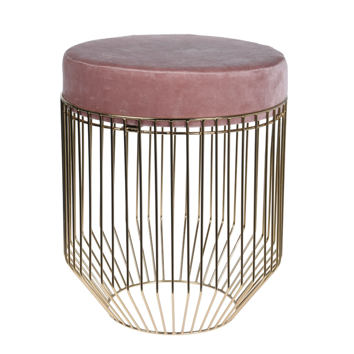 Пуф Rods Silhouette Puff Dusty Pink Дымчатая Роза Золотой в Брянске | Loft Concept 