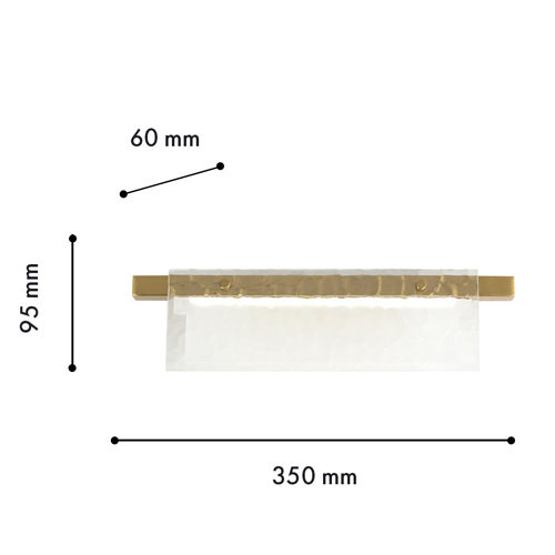 Бра с рельефным стеклом ICE GLASS 35 в Брянске