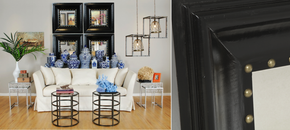 Зеркало настенное состаренное Black Foursquare Зеркало настенное состаренное Black Foursquare - Loft-Concept в Брянске
