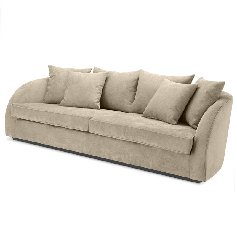 Диван Eichholtz Sofa Palmiers Greige Бежево-серый Черный Диван Eichholtz Sofa Palmiers Greige Бежево-серый Черный в Брянске | Loft Concept