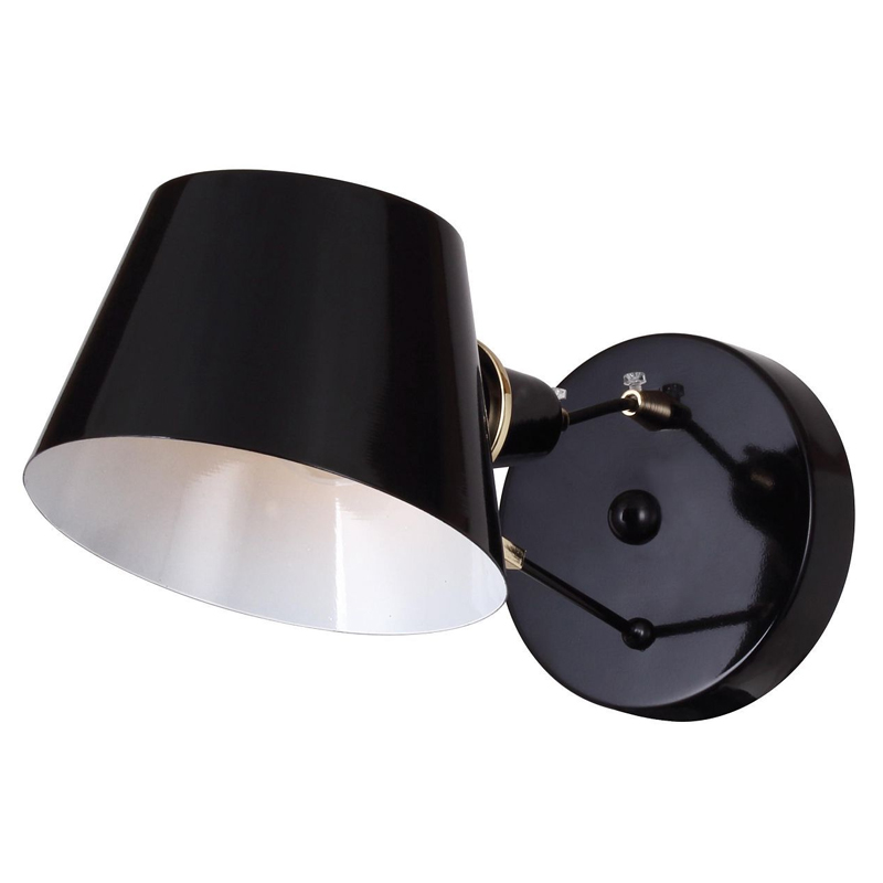 Черное бра Retro Future Light Черный Белый Золотой Черное бра Retro Future Light Черный Белый Золотой в Брянске | Loft Concept