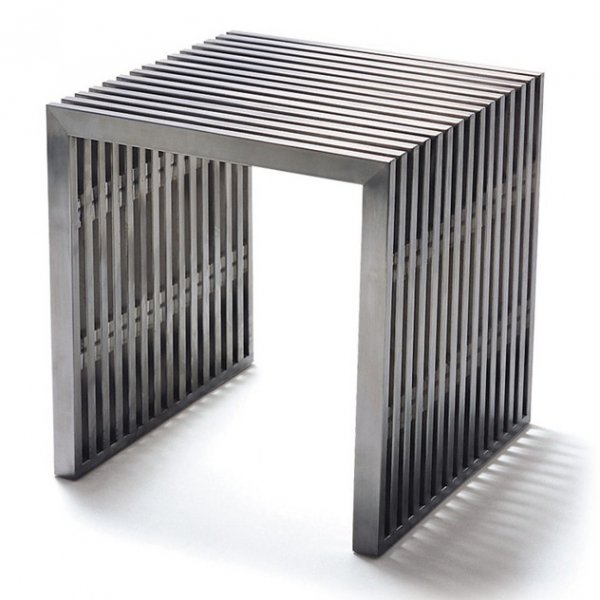 Приставной стол Metal Ribs Counter Table Золотой Хром Приставной стол Metal Ribs Counter Table Золотой Хром в Брянске | Loft Concept