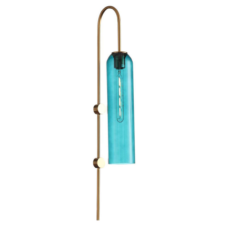 Бра ARTICOLO float Wall Sconce Blue Голубой Латунь Бра ARTICOLO float Wall Sconce Blue Голубой Латунь в Брянске | Loft Concept