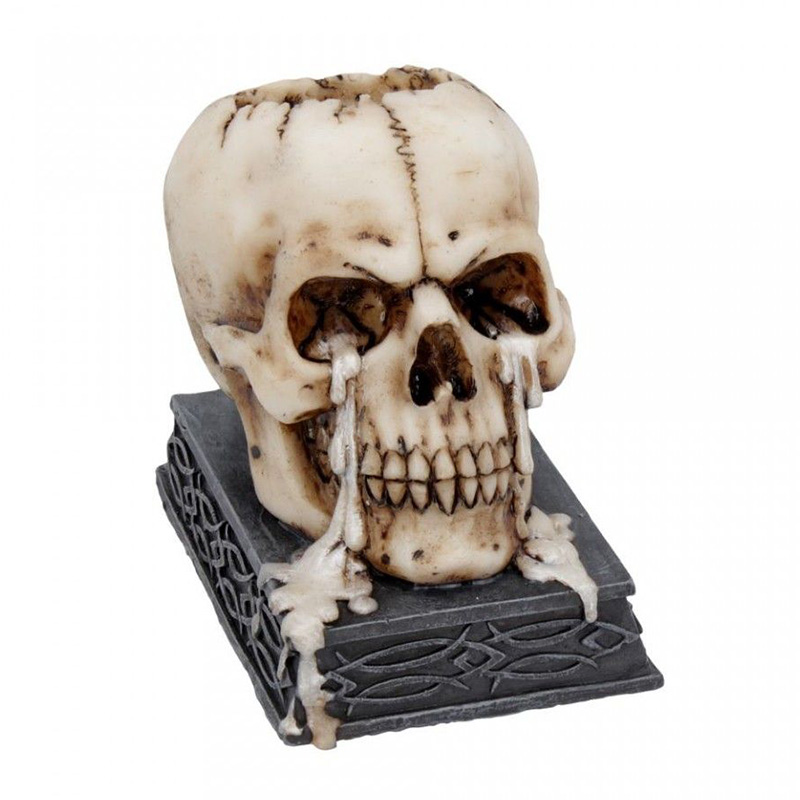 Подсвечник Skull Candlestick Серый Коричневый Подсвечник Skull Candlestick Серый Коричневый в Брянске | Loft Concept