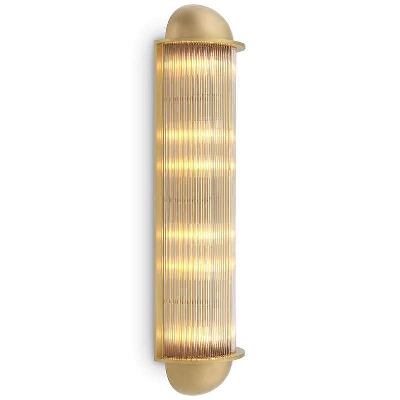 Настенный светильник Eichholtz Wall Lamp Paolino Латунь Прозрачное Стекло в Брянске | Loft Concept 