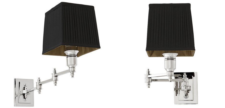Бра Wall Lamp Lexington Swing Nickel+Black Бра Wall Lamp Lexington Swing Nickel+Black - Loft-Concept в Брянске