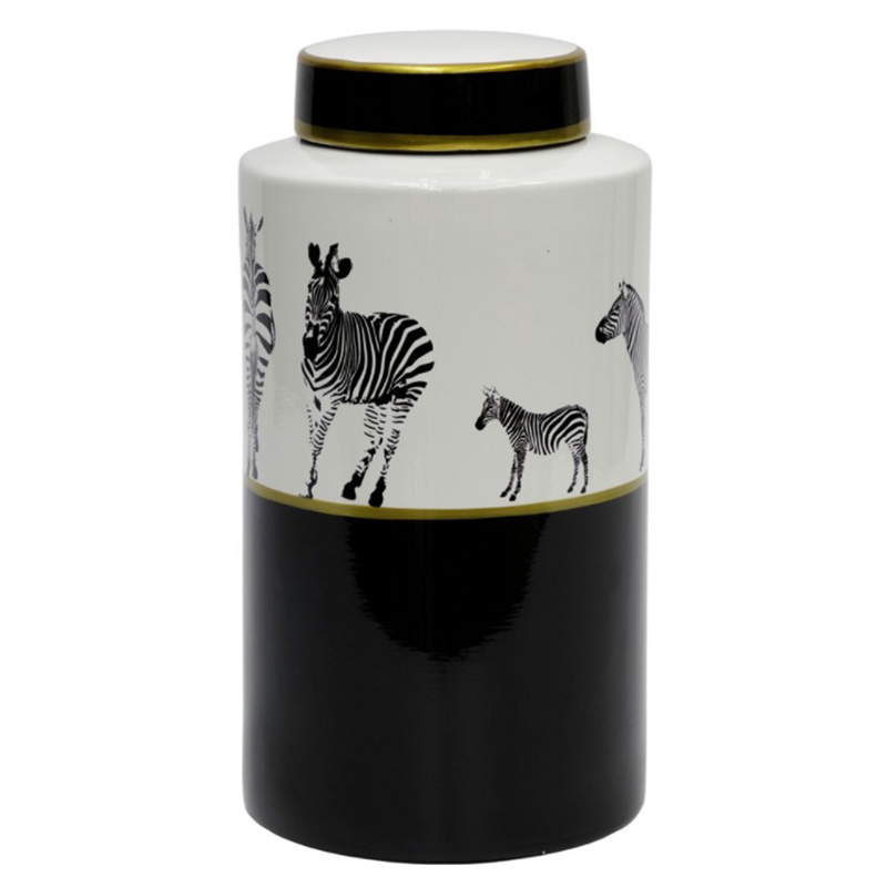 Ваза Zebra Vase white and black 32 Белый Черный Золотой Ваза Zebra Vase white and black 32 Белый Черный Золотой в Брянске | Loft Concept